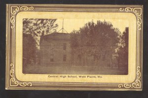 WEST PLAINS MISSOURI CENTRAL HIGH SCHOOL BUILDING 1913 MO. VINTAGE POOSTCARD