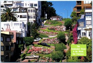 Postcard - The Crookedest Street in the World, Lombard St.- San Francisco, CA