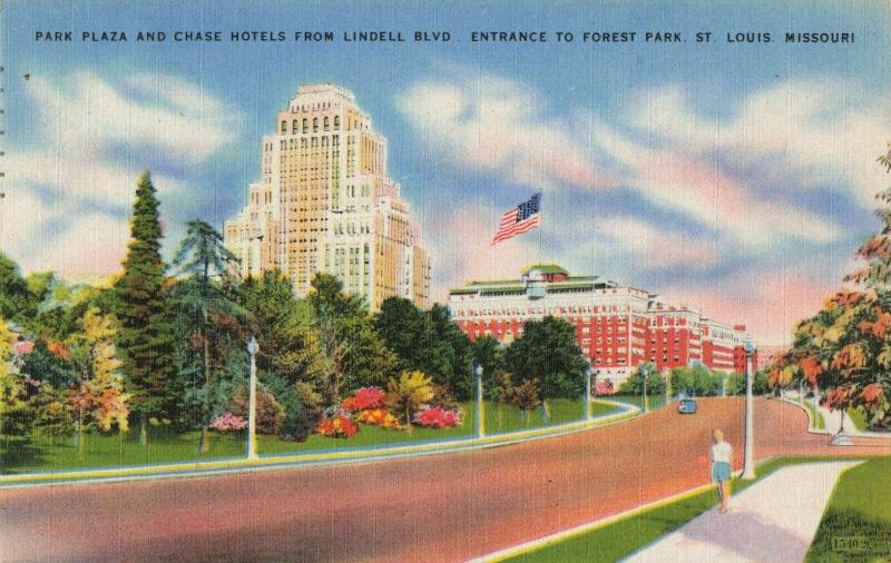 Postcard Park Plaza and Chase Hotels St Louis Missouri