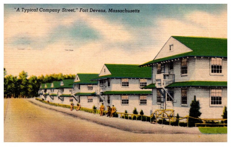 Massachusetts Fort Devens   A typical company street