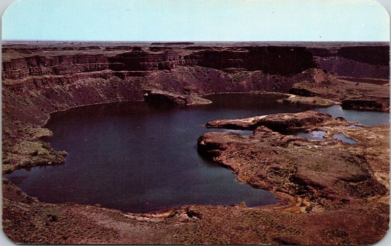 Columbia River Dry Falls Washington Scenic Landscape Cliffs Chrome Postcard 