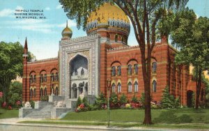 Milwaukee WI-Wisconsin, Tripoli Temple Shrine Attractive Mosque Vintage Postcard