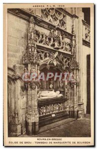 Old Postcard Bourg en Bresse Brou Church Tomb of Margaret of Bourbon