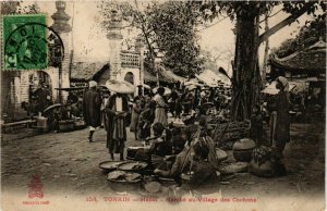 CPA AK INDOCHINA Tonkin Marche au Village des Cochons VIETNAM (958977)