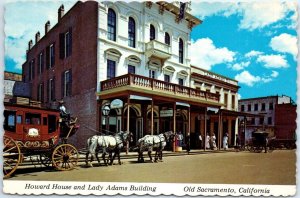 Postcard - Howard House and Lady Adams Building - Old Sacramento, California