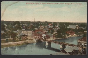 Canada Ontario West BELLEVILLE Bird's Eye View and Lower Bridge ~ DB