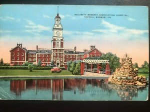 Vintage Postcard 1930 Security Benefit Association Hospital Topeka Kansas