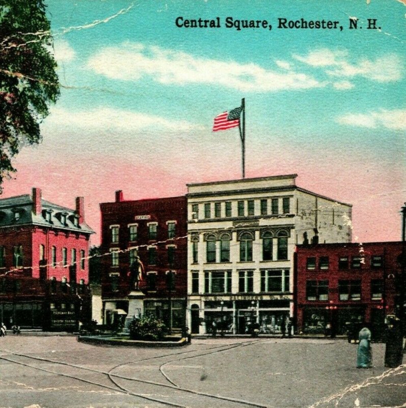Central Square Rochester New Hampshire NH UNP 1910s DB Postcard