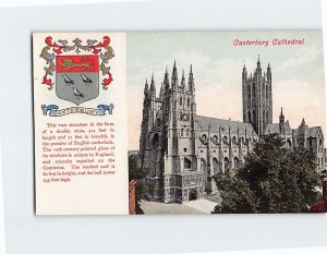 Postcard Canterbury Cathedral, Canterbury, England