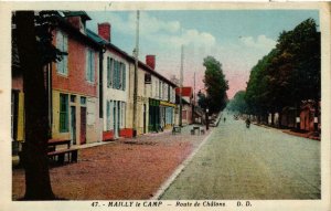 CPA Mailly le Camp- Route de Chalons FRANCE (1007435)