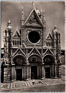 1950's Siena ~ Front of the Cathedral Italy Photo RPPC Posted Postcard