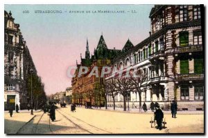 Postcard Old Strasbourg Avenue de la Marseillaise