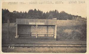 Bates Crossing MA  N.Y.N.H. & H. Railroad Station Train Depot RPPC Postcard