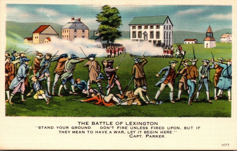 Massachusetts The Battle Of Lexington