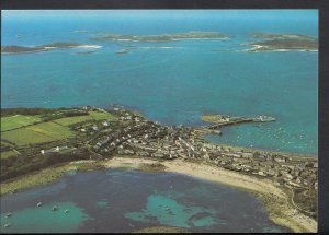 Cornwall Postcard - Aerial View of Hugh Town, St Mary's, Isle of Scilly  B2946