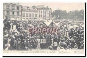 Old Postcard Forgiveness of Sainte Anne d & # 39Auray (July 26) The processio...