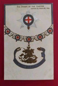 JAPANESE postcard  Order of the Garter British Order UK