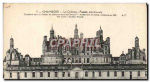 Old Postcard Chambord Castle Facade Meridionale