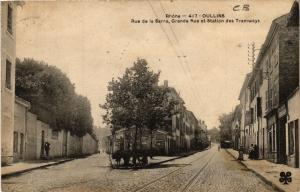 CPA OULLINS - Rue de la Sarra - Grande Rue et Station des Tramways (692951)