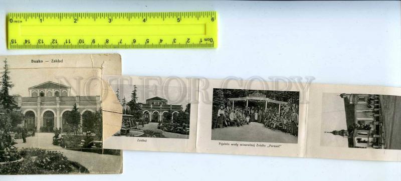 256015 POLAND Busko Zdroj folded 10 view russian military RPPC