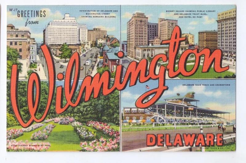 Large Letter Script Greetings from Wilmington DE Multiview