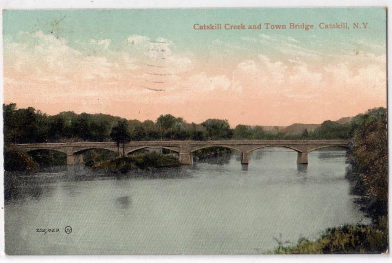 Catskill Creek & Town Bridge, Catskill NY