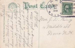 USS Boxer, Brigantine to Dover, NH, 1915, R-1 Cancel (N3819)