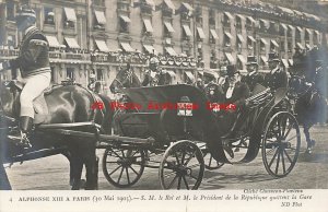 Spanish Royalty, RPPC, Spain King Alphonse XIII & France President Emile Loubet