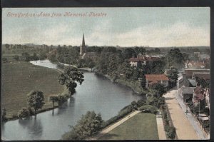 Warwickshire Postcard - Stratford-On-Avon From Memorial Theatre    RT1848