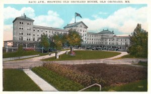 Vintage Postcard Saco Avenue Showing Old Orchard House Landscape Trees Maine ME