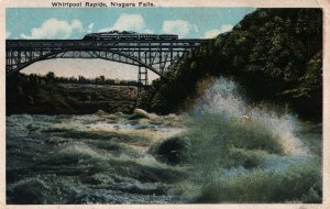 VINTAGE POSTCARD WHIRL POOL RAPIDS AND GRAND TRUNK RAILWAY BRIDGE NIAGARA FALLS