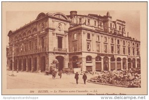 France Reims Le Theatre apres l'incendie