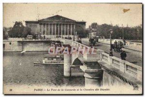 Old Postcard Paris Le Pont De La Concorde and the Chamber of Deputies