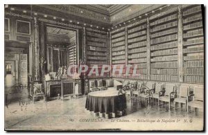 Postcard Old Library Compiegne Chateau Napoleon I.