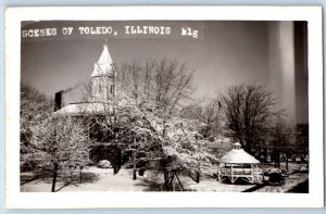 Toledo Illinois IL Postcard RPPC Photo Scenes Of Toledo c1940's Unposted Vintage