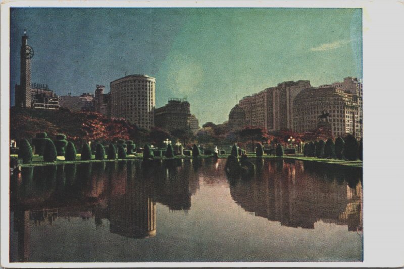 Brazil Rio de Janeiro Praca Paris Vintage Postcard C150