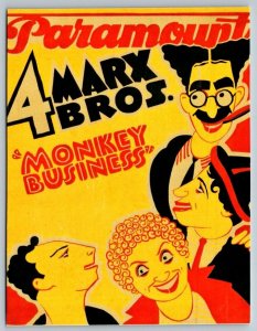 Marx Brothers  Paramount  Monkey Business  Replica Poster  Postcard