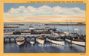 Charter Fishing Boat Dock, Sinepuxent Bay in Ocean City, Maryland