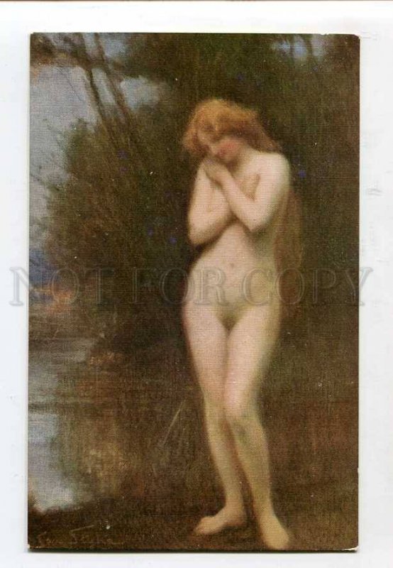 415896 NUDE Styka Forest Nymph Vintage russian LAPINA PC #121 