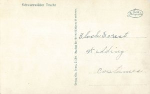 German Black Forest Wedding Costumes Photo Postcard