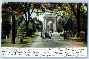 Chattanooga Tennessee Postcard Main Entrance To National Cemetery Scene 1906