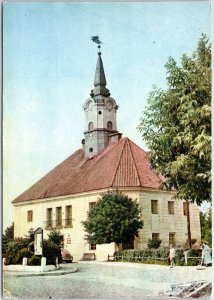 VINTAGE POSTCARD CONTINENTAL SIZE 1950s TOWN HALL OF BIELSK PODLAKSI POLAND