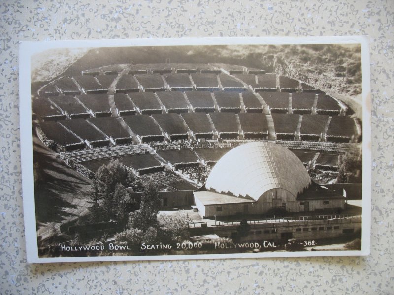 HOLLYWOOD, CA ~ HOLLYWOOD BOWL 1930s real photo