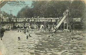 IL-CHAUTAUQUA-BATHING POOL-SLIDE-MAILED 1909-K5189