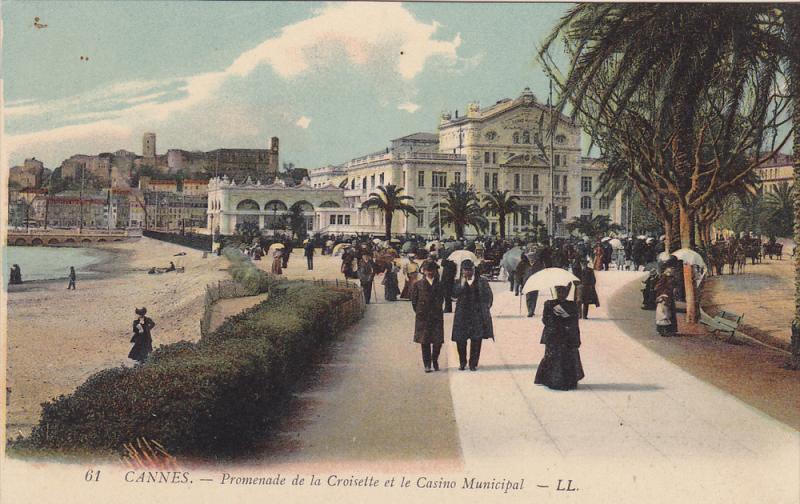 Promenade De La Croisette Et Le Casino Municipal Cannes Alpes Maritimes F Hippostcard