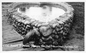 J26/ Steamboat Springs Colorado RPPC Postcard c1940s Heart Spring Pool 121