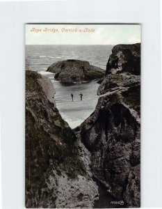 Postcard Rope Bridge Carrick-a-Rede Northern Ireland
