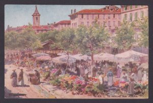 FRANCE, Vintage postcard, Nice, The Flower Market