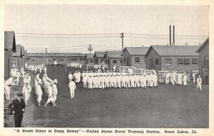 Great Lakes Illinois Camp Dewey Naval Station Antique Postcard K15716