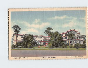 Postcard Sunset Hotel, Pasadena On The Gulf, St. Petersburg, Florida